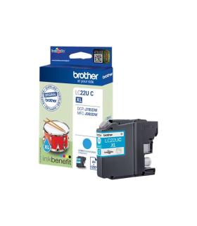 Brother LC22U Cyan Cartucho de Tinta Original - LC22UCBP