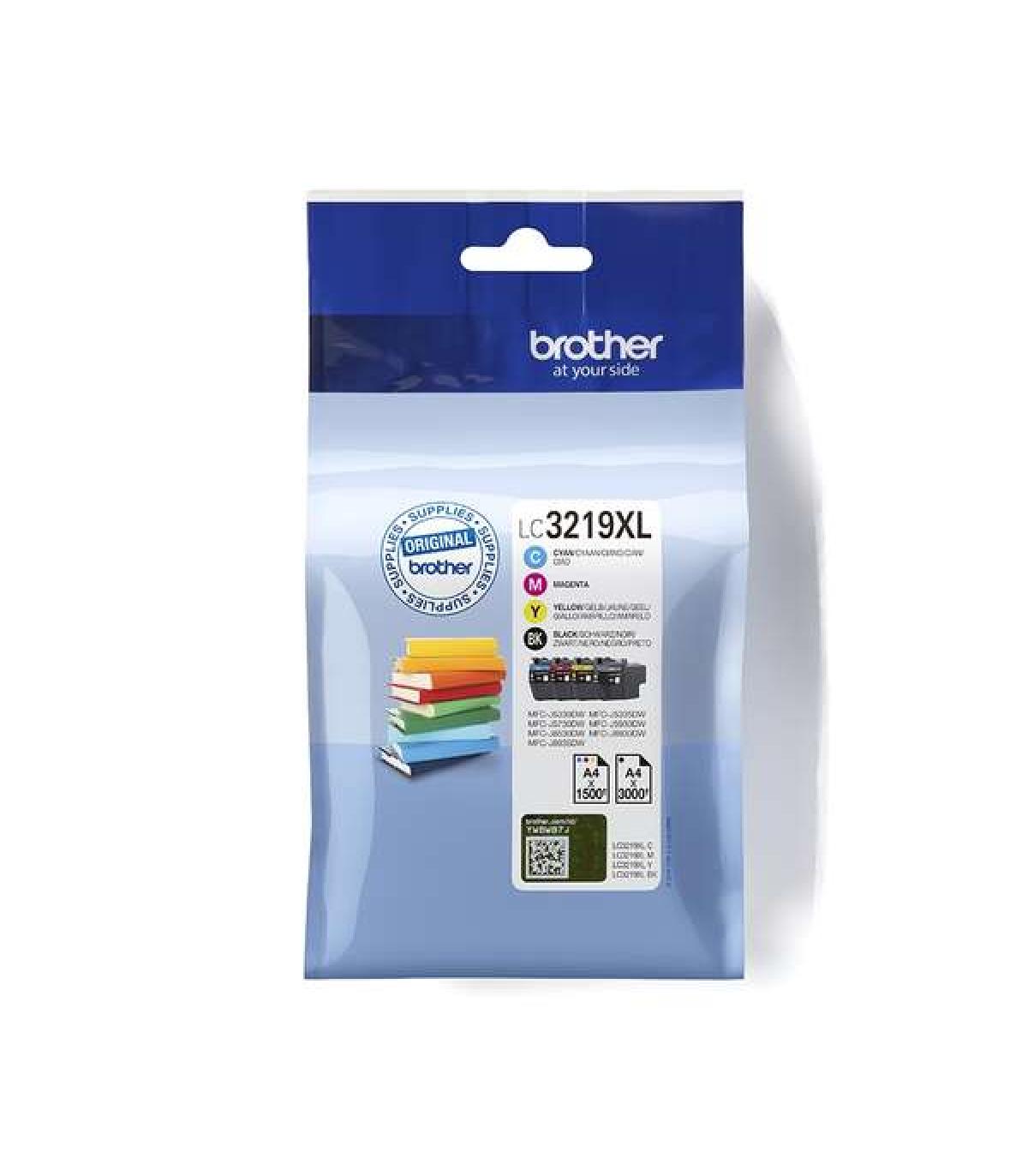 Brother LC3219XL Pack de 4 Cartuchos de Tinta Originales - LC3219XLVAL
