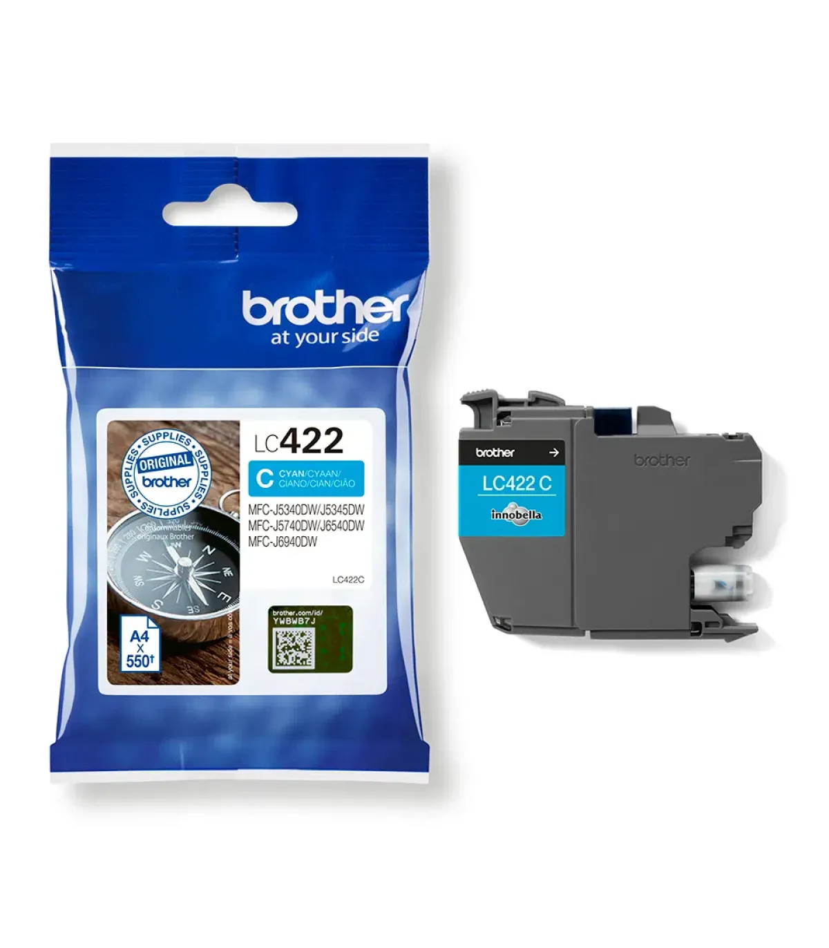 Brother LC422 Cyan Cartucho de Tinta Original - LC422C