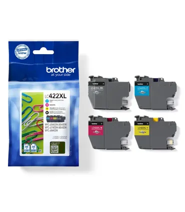 Brother LC422XL Pack de 4 Cartuchos de Tinta Originales - LC422XLVAL
