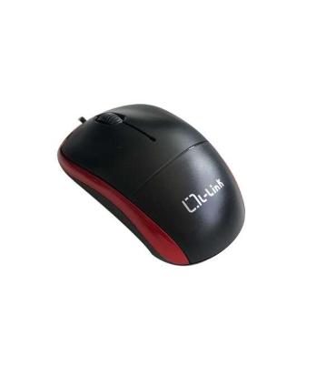 L-Link LL-2080-R Raton Optico USB Negro/Rojo 1.2m
