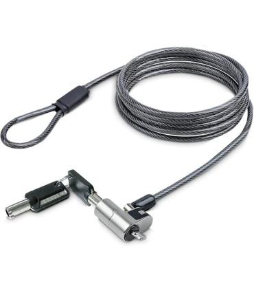 L-Link Cable de Seguridad Nano con Cerradura - Acero Revestido en Vinilo - Compatible con Ranura Nano - Cerradura de LLave