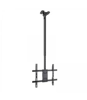 Tooq Soporte XL de Techo para Pantallas 32-75" - Angulo de Giro 180º - Inclinable - Gestion de Cables - Peso Max. 60kg - VESA Ma