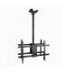 Tooq Soporte de Techo para 2 Pantallas 43-86" - Angulo de Giro 180º - Inclinable - Gestion de Cables - Peso Max. por Pantalla 50