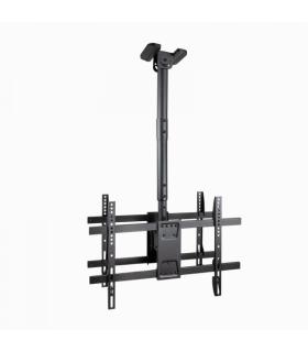 Tooq Soporte de Techo para 2 Pantallas 43-86" - Angulo de Giro 180º - Inclinable - Gestion de Cables - Peso Max. por Pantalla 50