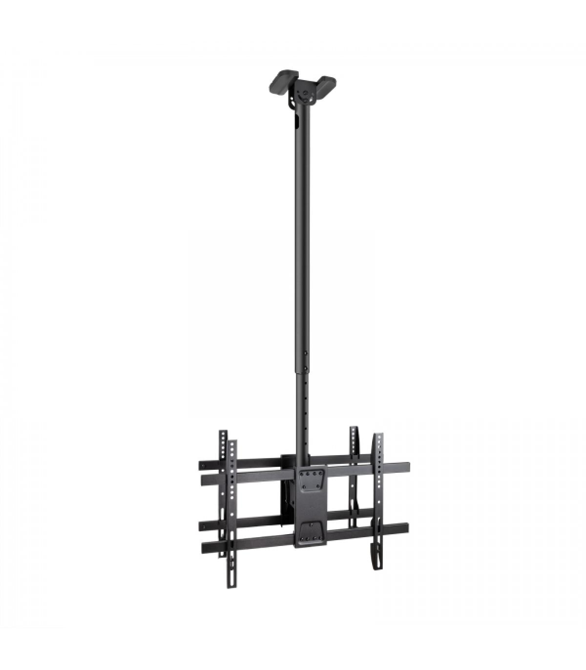 Tooq Soporte XL de Techo para 2 Pantallas 43-86" - Angulo de Giro 180º - Inclinable - Gestion de Cables - Peso Max. por Pantalla