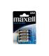Maxell Pack de 4 Pilas Alcalinas LR03 AAA 1.5V