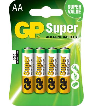 GP Pack de 4 Pilas Super Alcalinas LR06 AA 1.5V