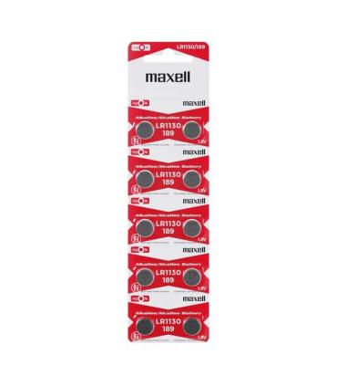 Maxell Pack de 10 Pilas Alcalinas de Boton LR1130 1.5V