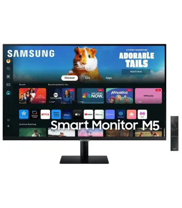 Samsung Smart Monitor M5 LED 27" FullHD 1080p HDR WiFi, Bluetooth - Respuesta 4ms - Mando a Distancia - Altavoces Incorporados..