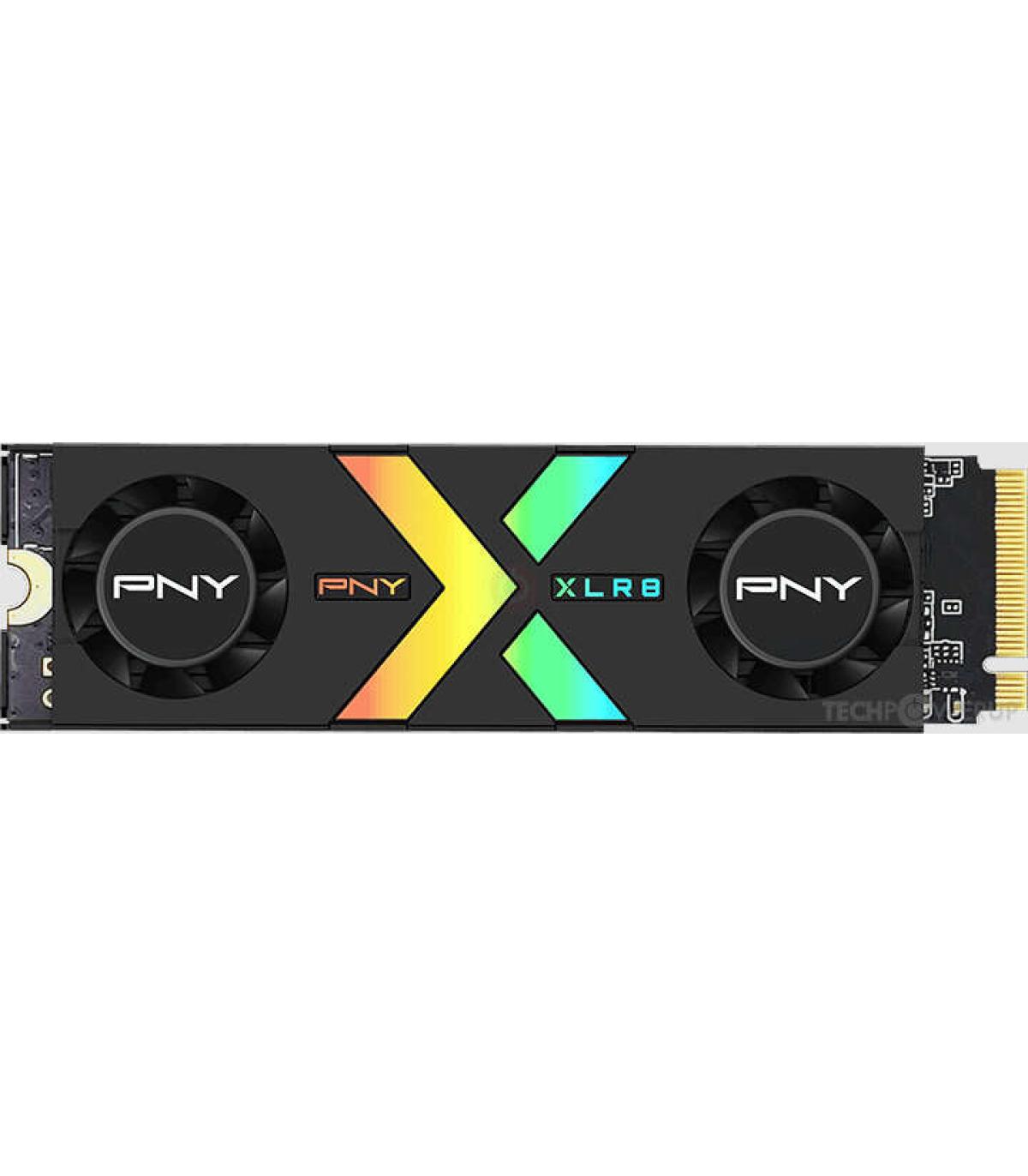 PNY CS3150 Disco Duro Solido SSD M2 2TB NVMe PCIe Gen5 x4 con Disipador Termico - Iluminacion RGB - Color Negro
