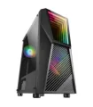 Mars Gaming MC777 Infinity Mirror Caja Semitorre ATX, Micro ATX, Mini-ITX - Lateral Cristal Templado - Iluminacion ARGB - Tamaño