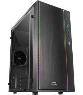 Mars Gaming MCM Caja Minitorre Micro ATX, Mini-ITX - Panel Lateral Acrilico - Iluminacion RGB - Tamaño HDD 2.5", 3.5" - USB-A 3.