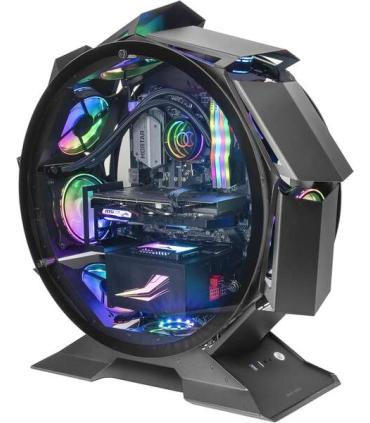 Mars Gaming Caja de PC MCORB Micro-ATX con Ventiladores de 120mm - Doble Ventana de Cristal Templado - Espacio para CPU Coolers.