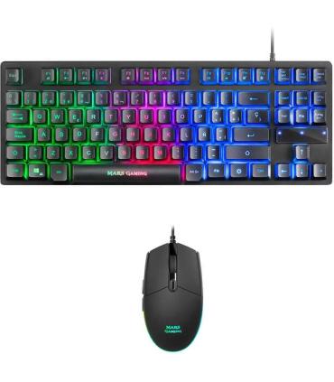 Mars Gaming Pack Teclado Formato TKL + Raton 3200dpi 6 Botones - Conectividad USB - Iluminacion RGB - Antighosting