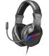Mars Gaming Auriculares MH122 Ultraligeros con Iluminacion FRGB Rainbow - Sonido Hi-Fi Ultra-Bass Spatial Sound - Diseño Ergonom