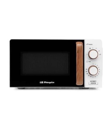 Orbegozo Mi 2122 Microondas - Capacidad 20L - Potencia 700W - 6 Niveles de Potencia - Temporizador 30min - Descongelacion - 230V