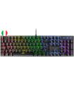 Mars Gaming Teclado Mecanico RGB MK422 - Tecnologia Antipolvo - 12 efectos de Iluminacion - Teclas imborrables - Funciones Multi