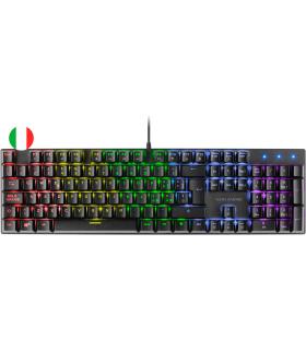 Mars Gaming Teclado Mecanico RGB MK422 - Tecnologia Antipolvo - Efectos de Iluminacion Rainbow - Teclas Ultra-resistentes - Func