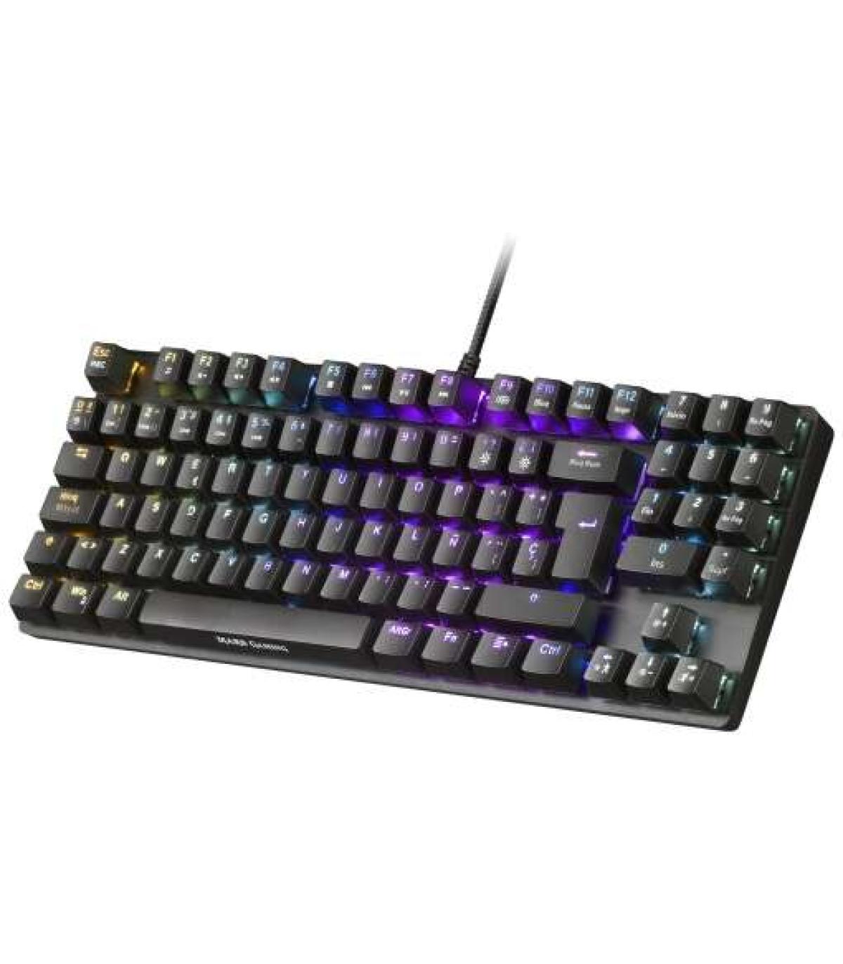 Mars Gaming MKREVO PRO Teclado Mecanico USB - Teclas OUTEMU Blue - Antighosting - Iluminacion RGB - Cable de 1.50m