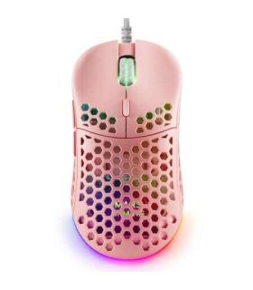 Mars Gaming MM55 Raton Gaming USB 12800dpi - Carcasa de Panel Perforado - 5 Botones - Iluminacion RGB Chroma - Uso Diestro - Cab