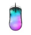 Mars Gaming MMGLOW Raton Gaming USB 12800dpi - Cuerpo con Acabado Espejo - 6 Botones - Iluminacion RGB Chroma - Uso Diestro - Ca