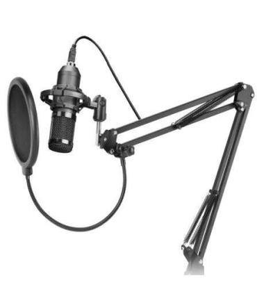 Mars Gaming MMICPRO Microfono USB Cardioide de Brazo Extensible para Streaming - Soporte Antivibraciones - Cable de 2.50m