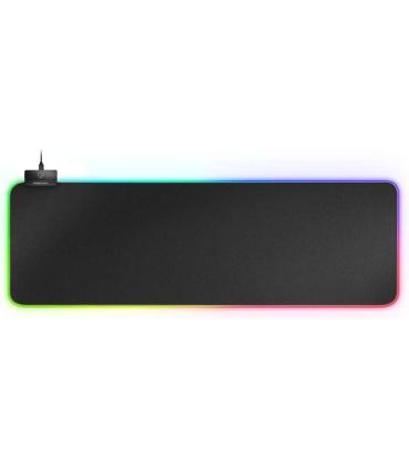 Mars Gaming MMPRGB2 Alfombrilla RGB XXL con HUB USB2.0 - Deslizamiento Nanotextil - Iluminacion RGB Control - Diseño XXL - 2 Pue