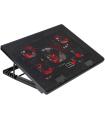 Mars Gaming MNBC2 Base de Refrigeracion para Portatil hasta 17.3" USB - Inclinacion Ajustable - 5 Ventiladores - Iluminacion LED
