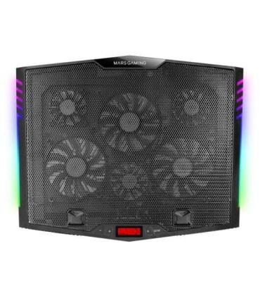 Mars Gaming MNBC5 Base de Refrigeracion para Portatil hasta 19" - 6 Ventiladores - 7 Posiciones de Inclinacion - Iluminacion ARG