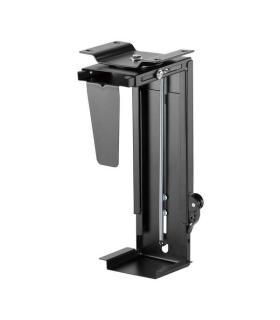 Aisens Soporte Giratorio y Altura Personalizable para CPU por Debajo de Escritorio con Mango de Bloqueo Facil - Color Negro