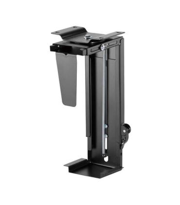 Aisens Soporte Giratorio y Altura Personalizable para CPU por Debajo de Escritorio con Mango de Bloqueo Facil - Color Negro