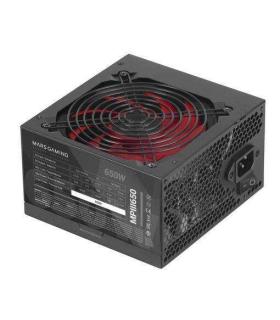 Mars Gaming MPIII650 Fuente de Alimentacion 650W ATX - 85% de Eficiencia - PFC Activo - Silenciosa