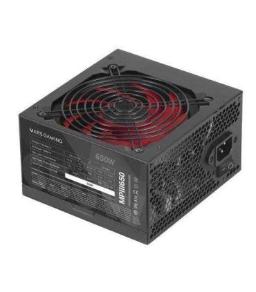 Mars Gaming MPIII650 Fuente de Alimentacion 650W ATX - 85% de Eficiencia - PFC Activo - Silenciosa