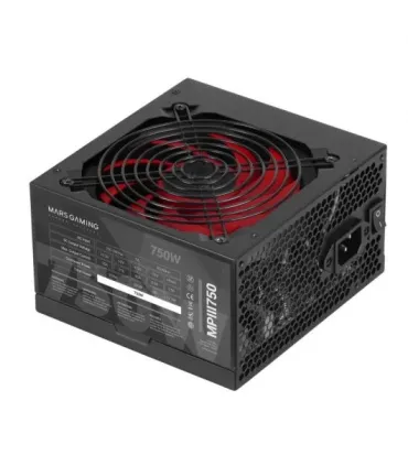 Mars Gaming MPIII750 Fuente de Alimentacion 750W ATX - 85% de Eficiencia - PFC Activo - Silenciosa