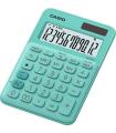 Casio MS-20UC Calculadora de Sobremesa Pequeña - Pantalla LCD de 12 Digitos - Alimentacion Solar y Pilas - Color Verde