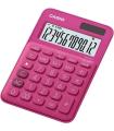 Casio MS-20UC Calculadora de Sobremesa Pequeña - Pantalla LCD de 12 Digitos - Alimentacion Solar y Pilas - Color Rosa Fucsia
