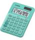 Casio MS-7UC Calculadora de Escritorio - Tecla Doble Cero - Pantalla LCD de 10 Digitos - Solar y Pilas - Color Verde