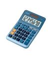 Casio MS80E Calculadora de Escritorio - Tecla Doble Cero - Pantalla LCD de 8 Digitos - Solar y Pilas - Color Azul