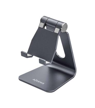 Aisens Soporte de Sobremesa Tamaño M Ajustable (1 Pivote) para Movil / Tablet - Color Gris