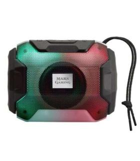 Mars Gaming MSBAX Altavoz 10W Bluetooth 5.0 - Iluminacion RGB - USB, Ranura MicroSD - Autonomia hasta 8h - Manos Libres - Cordon