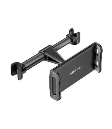 Aisens Soporte Coche Ajustable (1 Pivote) para reposacabezas para Telefono / Tablet - Color Negro