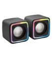 Mars Gaming MSCUBE Altavoces 8W - Iluminacion RGB - Sonido DSP - USB, Entrada Jack 3.5mm - Compactos y Ligeros