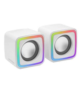 Mars Gaming MSCUBE Altavoces 8W - Iluminacion RGB - Sonido DSP - USB, Entrada Jack 3.5mm - Compactos y Ligeros