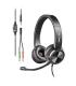 NGS MSX 11 Pro Auriculares con Microfono Flexible - Diadema Ajustable - Almohadillas Acolchadas - Control en Cable - Cable de 1.