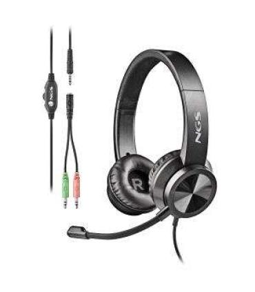 NGS MSX 11 Pro Auriculares con Microfono Flexible - Diadema Ajustable - Almohadillas Acolchadas - Control en Cable - Cable de 1.