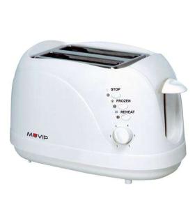 Muvip Tostadora de Pan 750W - Capacidad para 2 Rebanadas - 6 Niveles de Tostado - Funcion Calentar, Descongelacion y Recalentar.