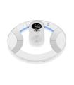 Muvip Round Design Bascula de Baño Digital - Pantalla LCD - Plataforma de Cristal - Peso Max. 180kg - Auto Apagado