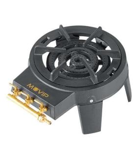Muvip Fogon de Gas con 3 Distribuidores de Fuego - Llaves de Gas Independientes - 9kw de Potencia - Material: Hierro Fundido