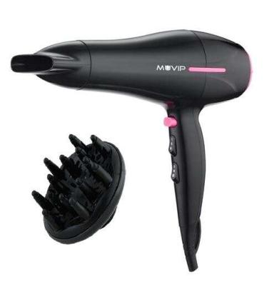 Muvip Secador de Pelo 2200W - Motor DC - 2 Velocidades y 3 Temperaturas - Boton Aire Frio - Gancho para Colgar